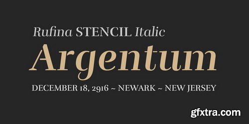 Rufina Stencil Font Family $110 Rufina Stencil Font Family $110