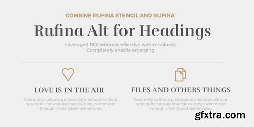 Rufina Stencil Font Family $110 Rufina Stencil Font Family $110