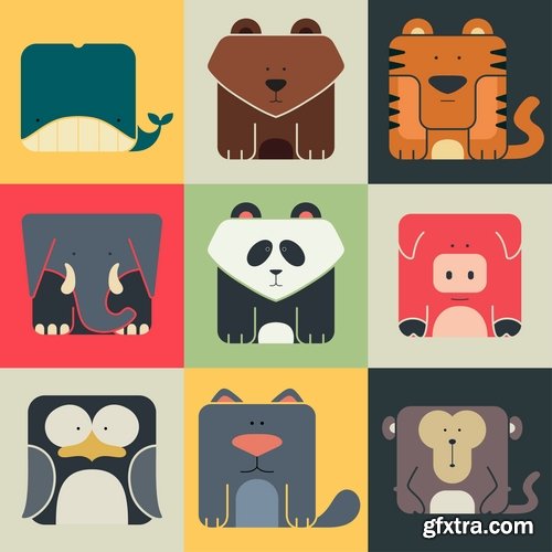 Collection of picture vector web design element icon logo 25 EPS