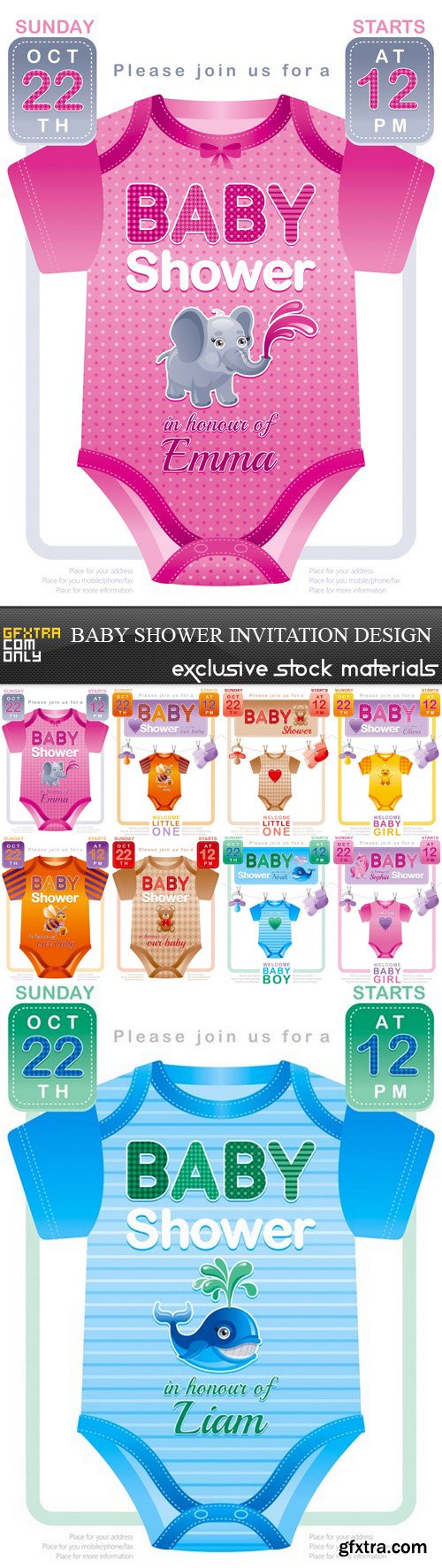Baby Shower Invitation Design - 9 EPS