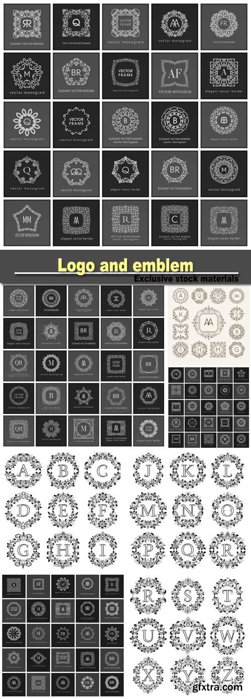 Monogram Sign Logo and Emblem Badge Collection 8xEPS Monogram Sign Logo and Emblem Badge Collection 8xEPS