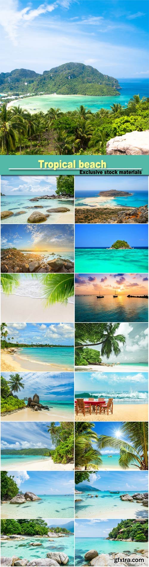 Tropical Beach, Crystal Sea, White Sand, Beach 17xJPG