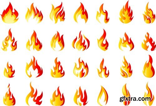 Fire Vector Design Elements - 25xEPS Fire Vector Design Elements - 25xEPS