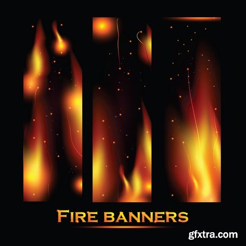 Fire Vector Design Elements - 25xEPS Fire Vector Design Elements - 25xEPS