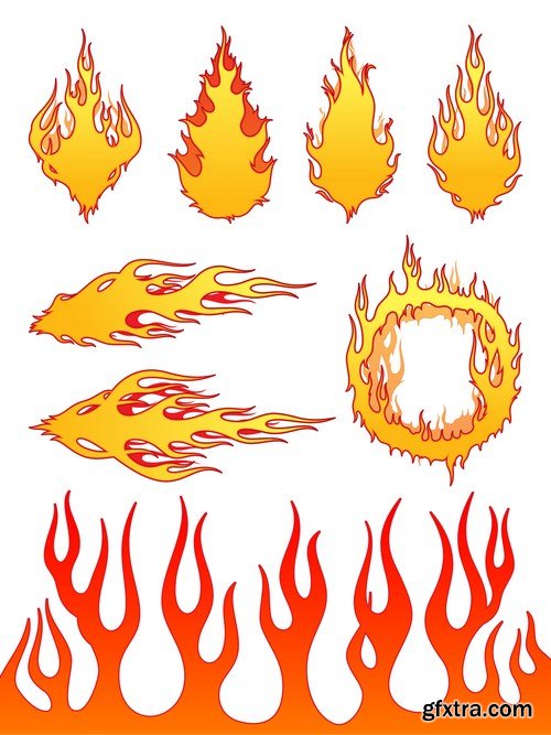 Fire Vector Design Elements - 25xEPS Fire Vector Design Elements - 25xEPS