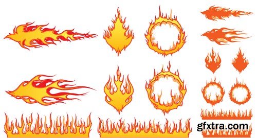 Fire Vector Design Elements - 25xEPS Fire Vector Design Elements - 25xEPS