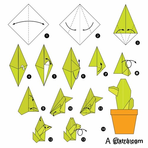 Collection of various items of origami and paper cutting things 2-25 EPS