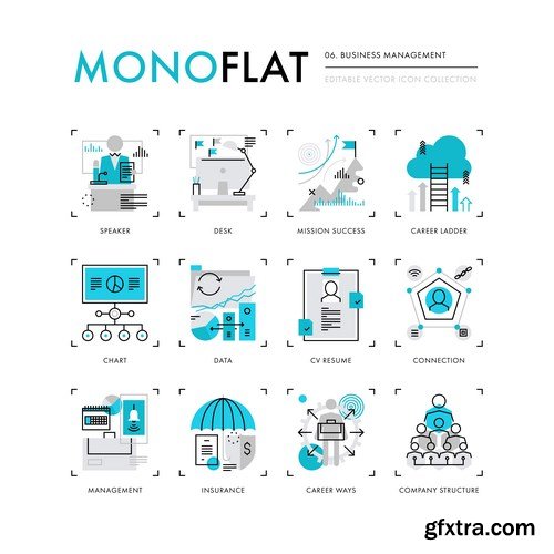 Mono Flat Design Elements - 20xEPS