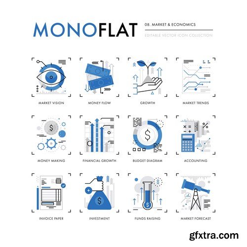 Mono Flat Design Elements - 20xEPS