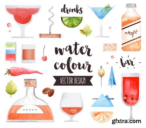 Water Color Vector Design - 12xEPS