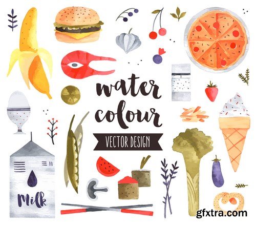Water Color Vector Design - 12xEPS