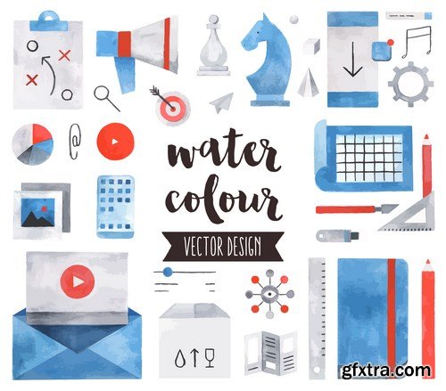 Water Color Vector Design - 12xEPS