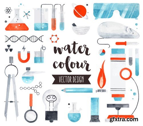 Water Color Vector Design - 12xEPS