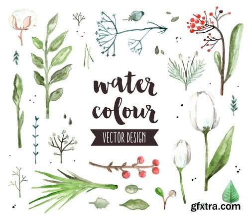 Water Color Vector Design - 12xEPS