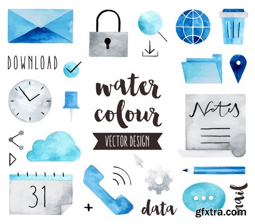 Water Color Vector Design - 12xEPS