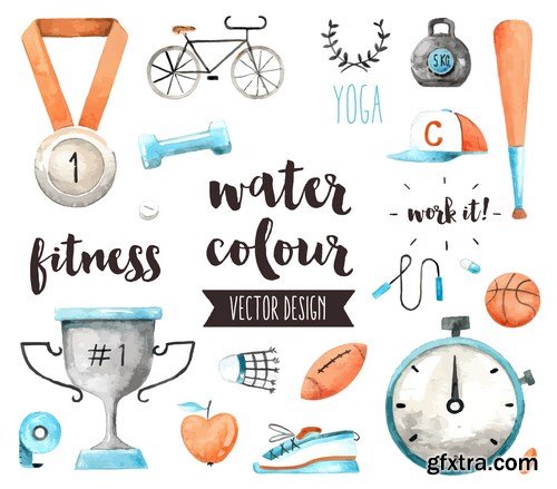 Water Color Vector Design - 12xEPS
