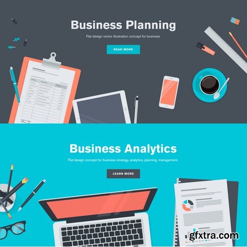 Flat Business Concept 3 - 37xEPS