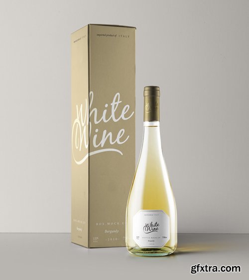 PSD Burgundy White Bottle Mockup PSD Burgundy White Bottle Mockup