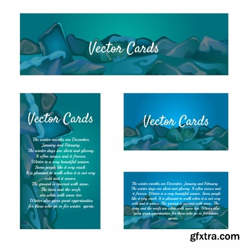 Collection of corporate business card sticker template flyer banner 2-25 EPS