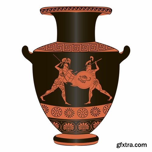 Collection of amphora of vase vessel capacity 25 EPS