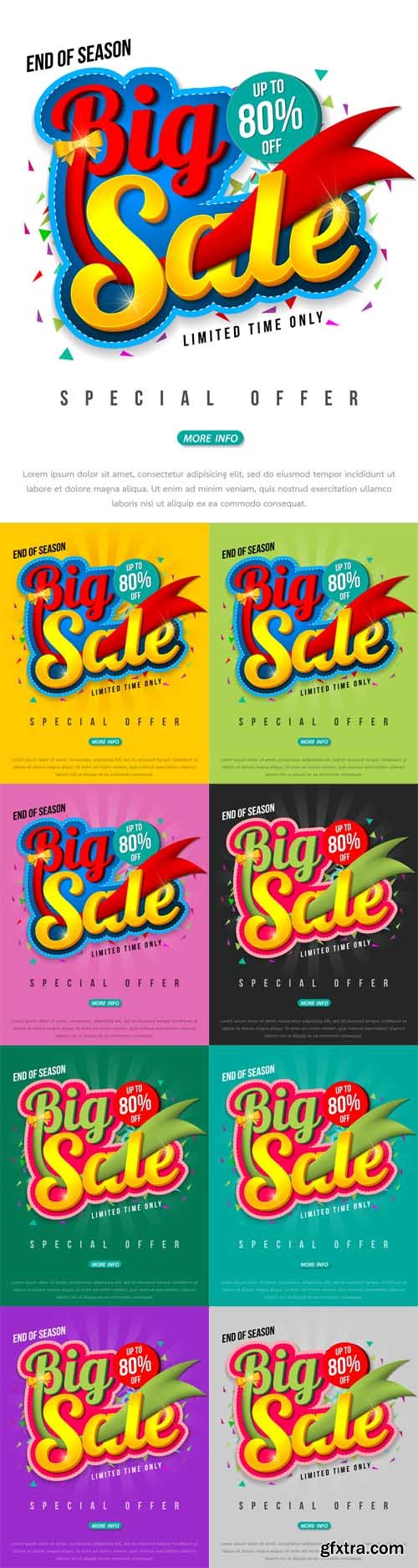 Vector Set - Sale Banner Template Design Vector Set - Sale Banner Template Design