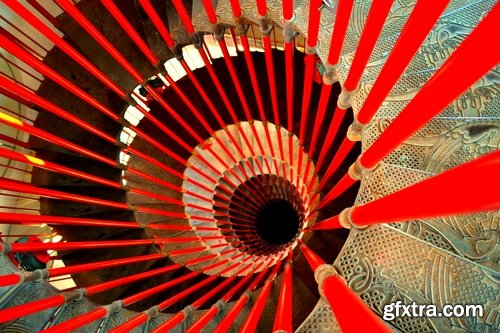 Collection conceptual illustration spiral staircase shell flower 25 HQ Jpeg