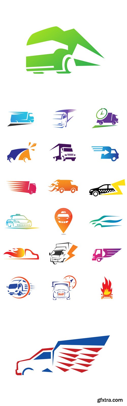 Vector Set - Modern Delivery Logo Symbols