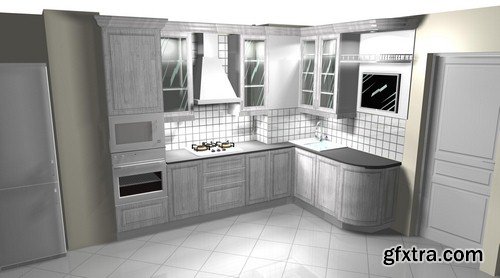 Kitchen design 3D-1 - 5 UHQ JPEG