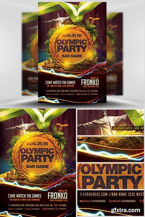 Olympic Party Flyer Template Olympic Party Flyer Template