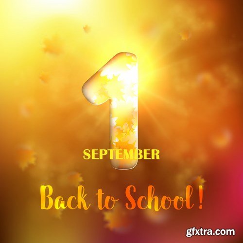 Autumn background with leaves - 16 EPS