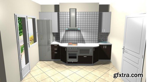 Kitchen design 3D-2 - 5 UHQ JPEG