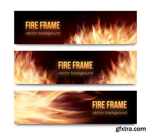 Fire Vector Design Elements 2 - 25xEPS