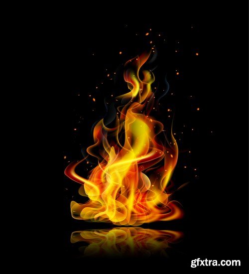 Fire Vector Design Elements 2 - 25xEPS