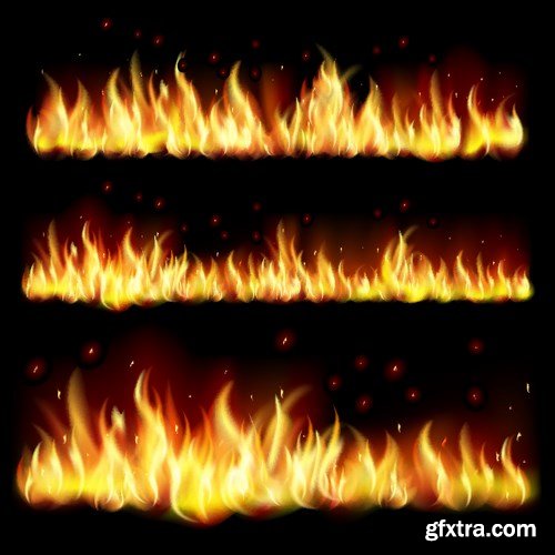Fire Vector Design Elements 2 - 25xEPS