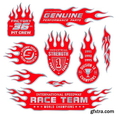 Fire Vector Design Elements 2 - 25xEPS