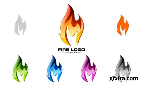 Fire Vector Design Elements 2 - 25xEPS