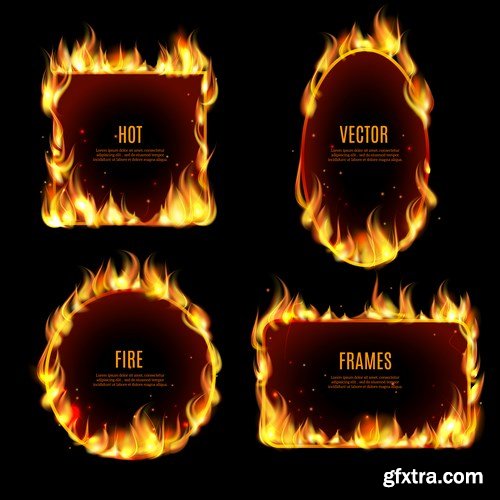 Fire Vector Design Elements 2 - 25xEPS