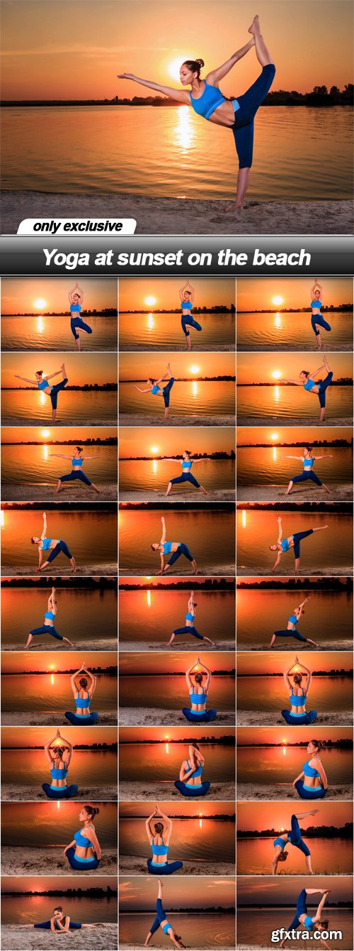 Yoga at sunset on the beach - 28 UHQ JPEG Yoga at sunset on the beach - 28 UHQ JPEG