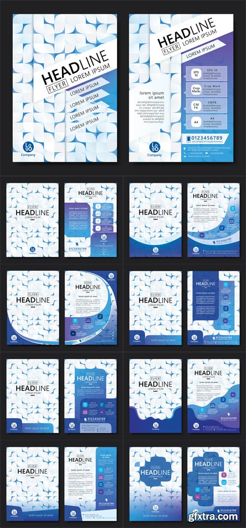 Vector Set - Brochure template design. Geometric pattern square Vector Set - Brochure template design. Geometric pattern square