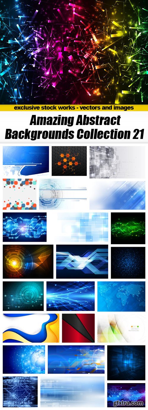 Amazing Abstract Backgrounds Collection 21 - 25xEPS