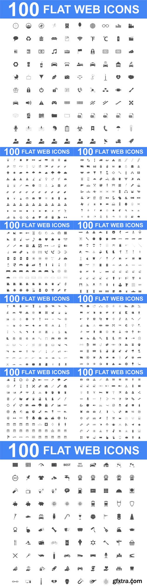 Vector Set - Universal, Website, Construction, Industry, Business, Medical, Healthy and Ecology Icons