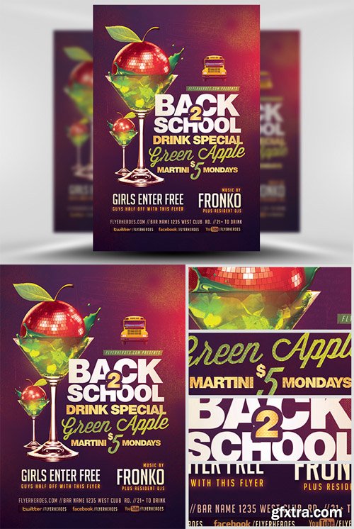 Back To School Drink Special Flyer Template Back To School Drink Special Flyer Template