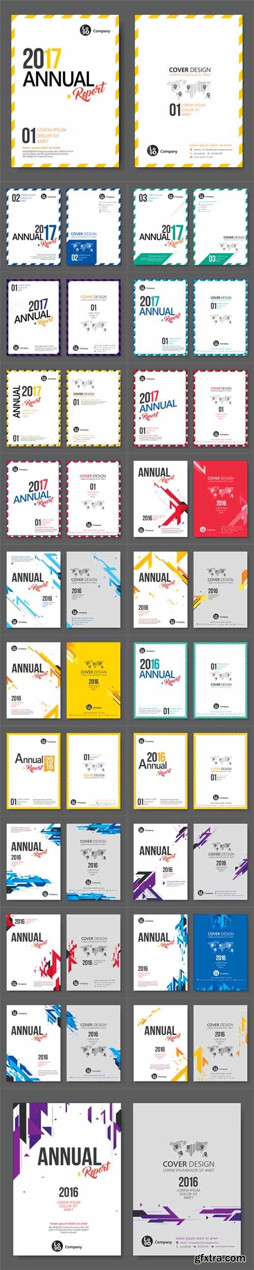 Vector Set - Flyer, Leafle, Annual Report Templates Flat Design in A4 Size Vector Set - Flyer, Leafle, Annual Report Templates Flat Design in A4 Size