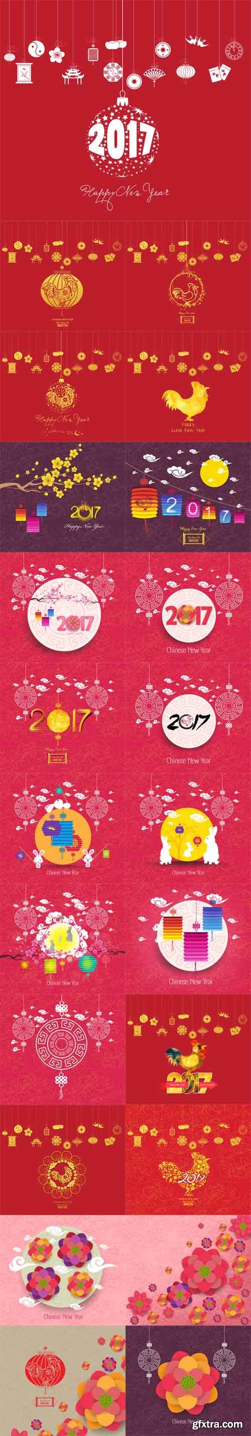 Vector Set - Oriental Chinese New Year 2017 Vector Set - Oriental Chinese New Year 2017
