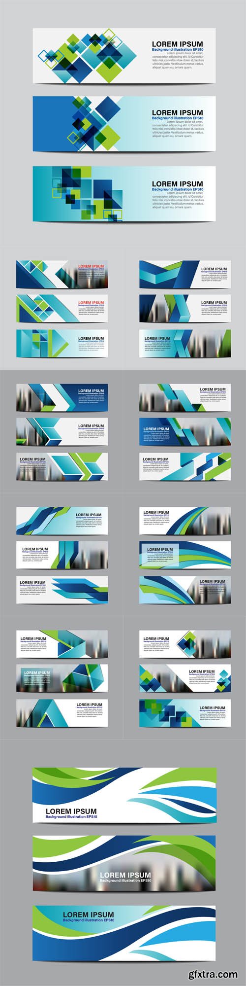 Vector Set - Business Banners Design Background Template