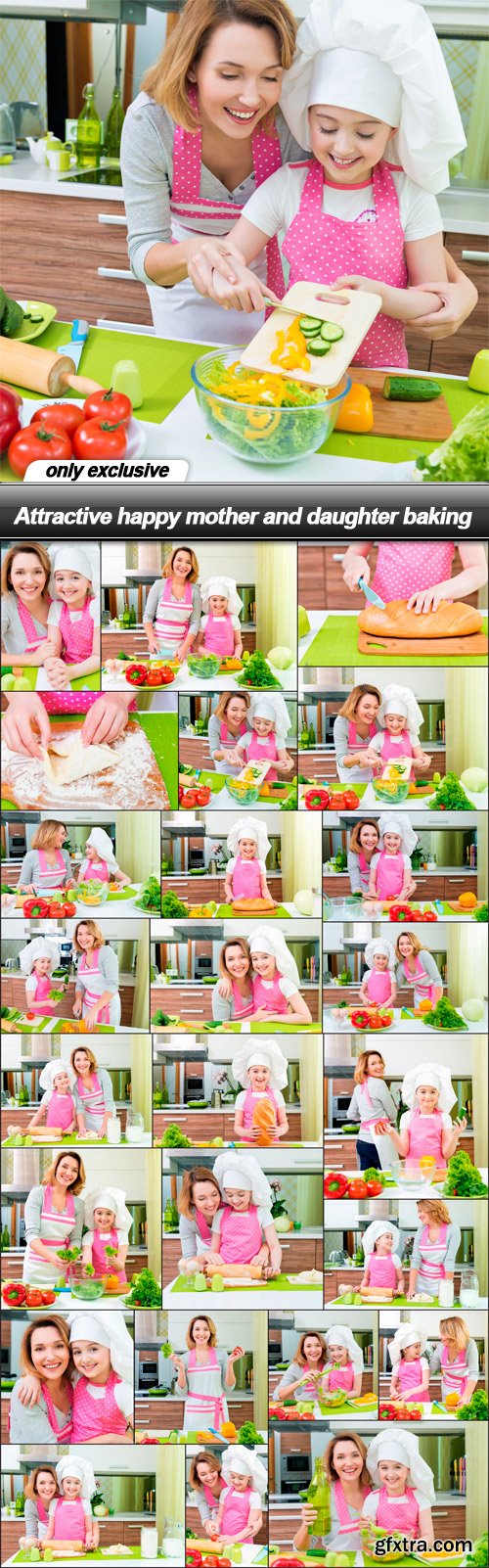 Attractive Happy Mother & Daughter Baking 25xJPG Attractive Happy Mother & Daughter Baking 25xJPG