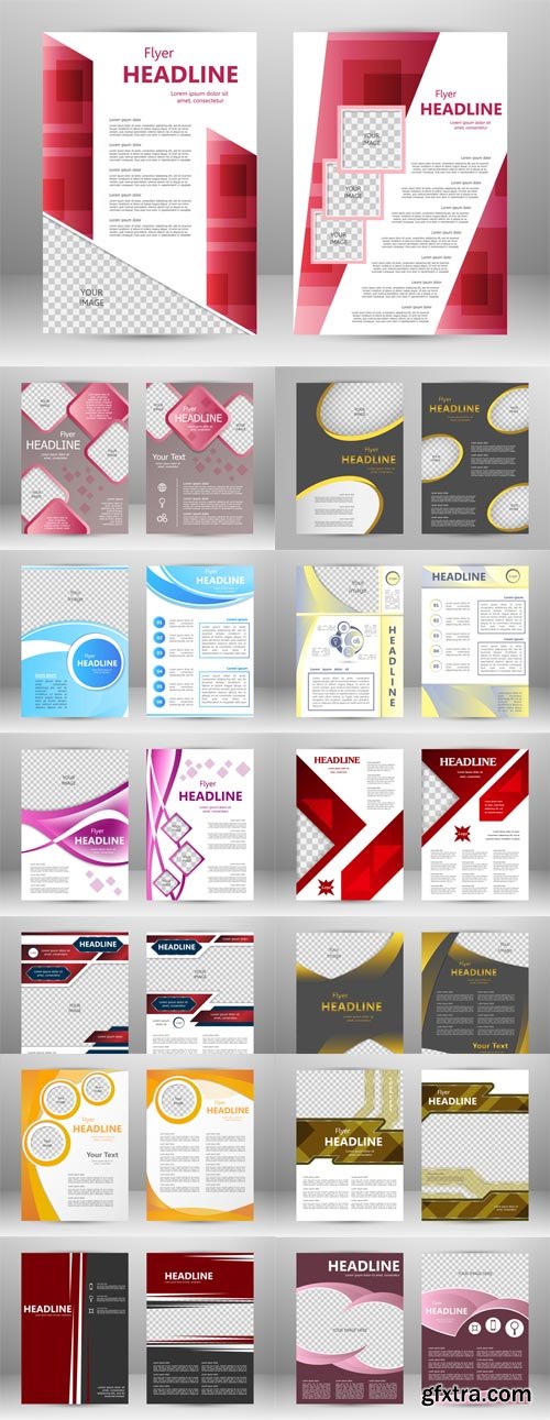 Vector Set - Flyer Template Design Vector Set - Flyer Template Design