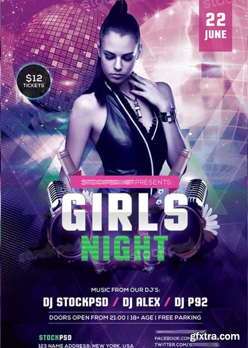 Girls Night Party V11 PSD Flyer Template » GFxtra