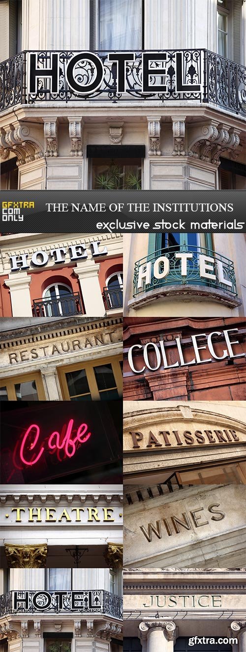 The name of the institutions, 10 x UHQ JPEG