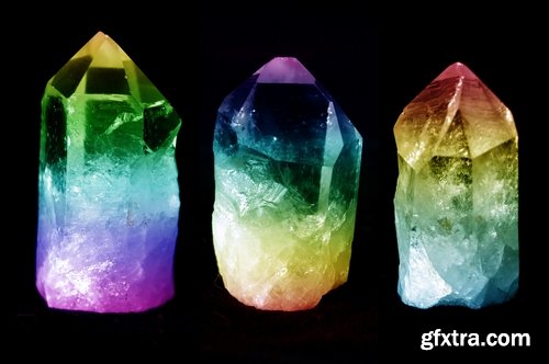 Collection of crystal gem mineral 25 HQ Jpeg